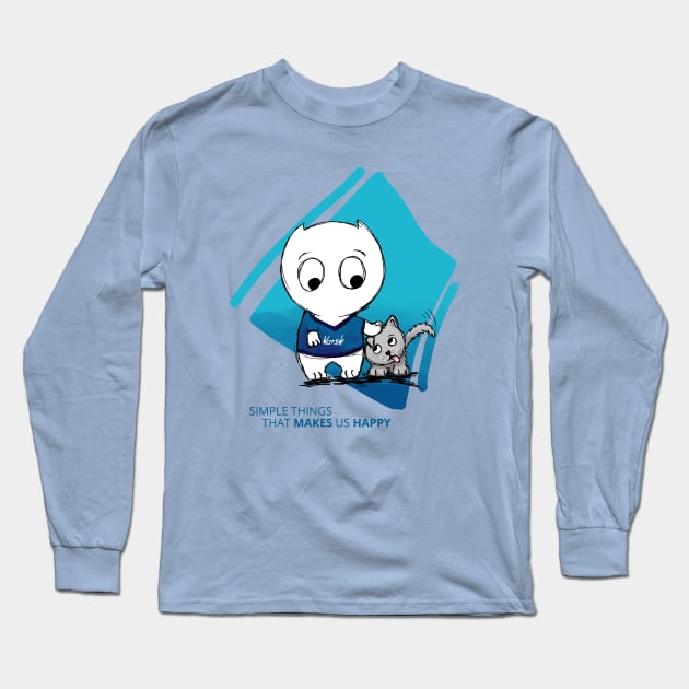 Simple things that makes us happy Long Sleeve T-Shirt by Rain Ant